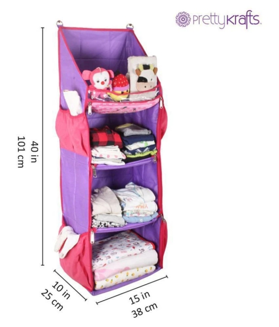 PrettyKrafts Fun Hanging Rack with Folding Wall Hanging Shelves,