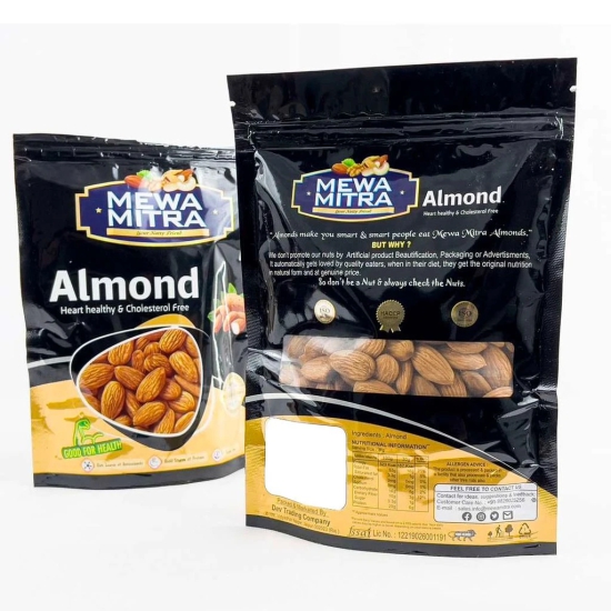 Mewa Mitra Premium California Almonds Natural Raw Badam Rich in Fiber and Protein Nutritious and Delicious Crunchy Badam Giri 250grm