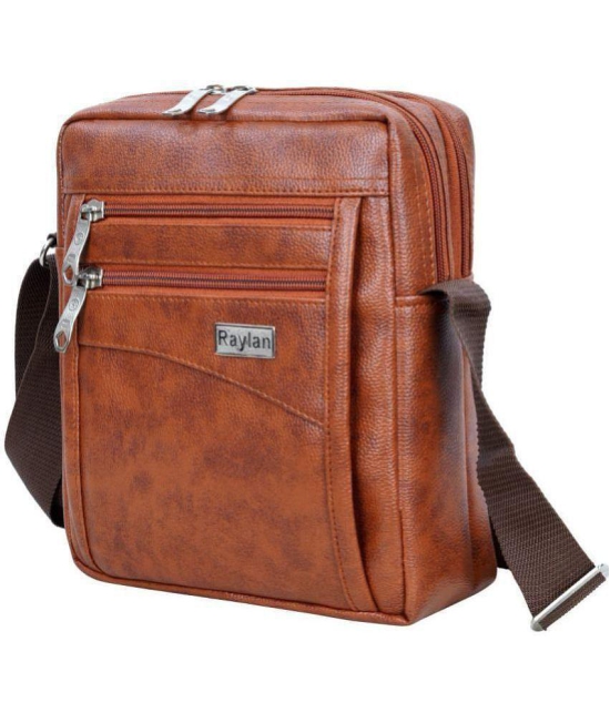 Raylan - Rust Textured Messenger Bag - Rust