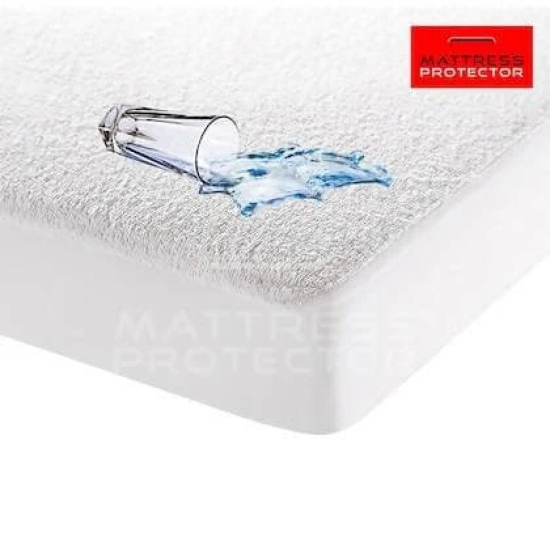 Mattress Protector White Waterproof Cover for Queen Size Bed (78 x 60 inch)-(78 x 60 inch) / White