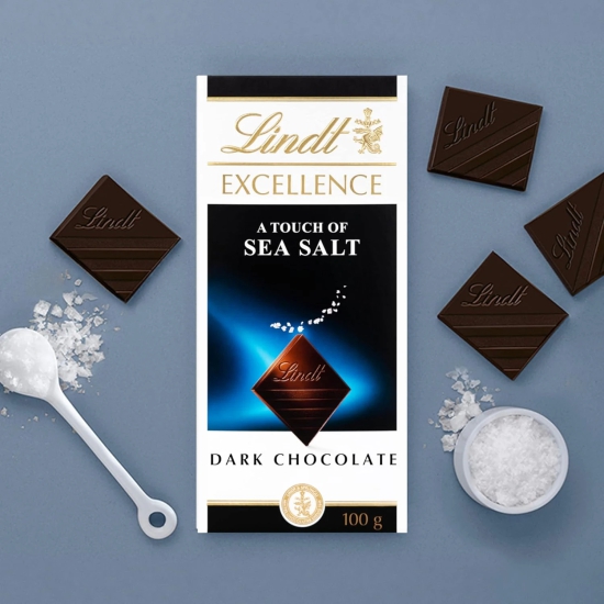 Lindt Excellence Salt Dark, 100 Gm