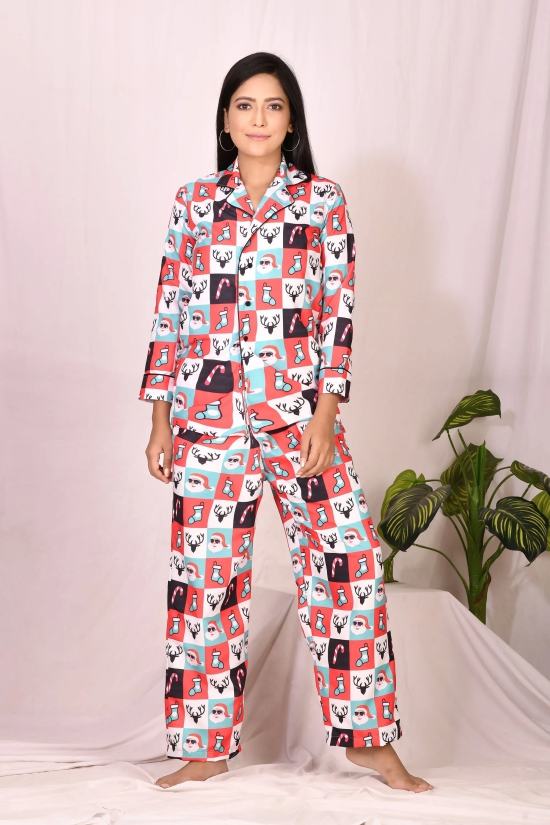 Christmas Night Suit Multicolor M