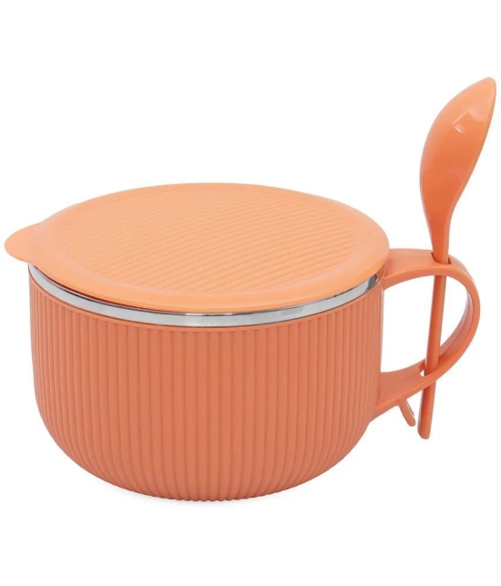 Jaypee Plus RIBTOK Mug Bowl Solid Plastic Soup Mug 900 mL ( Pack of 1 ) - Orange