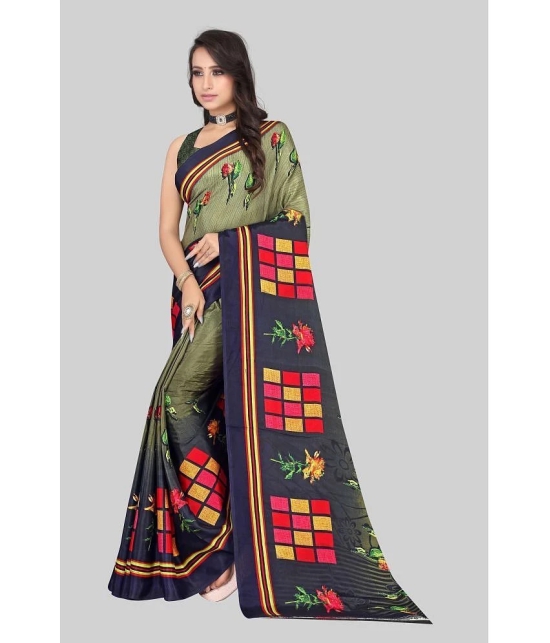 LEELAVATI - Green Crepe Saree With Blouse Piece ( Pack of 1 ) - Green