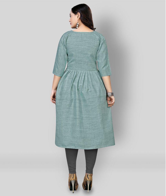 Rangrasiya - Green Cotton Women's Flared Kurti ( Pack of 1 ) - None