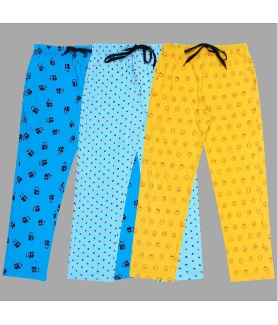 Diaz - Multi Color Cotton Blend Boys Trackpant ( Pack of 3 ) - None