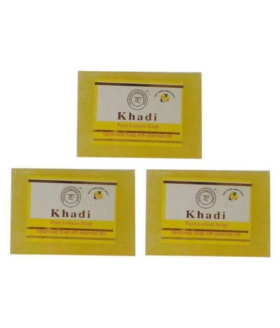 Khadi Herbal Pure Lemon Handmade Soap 125 gm Pack of 3