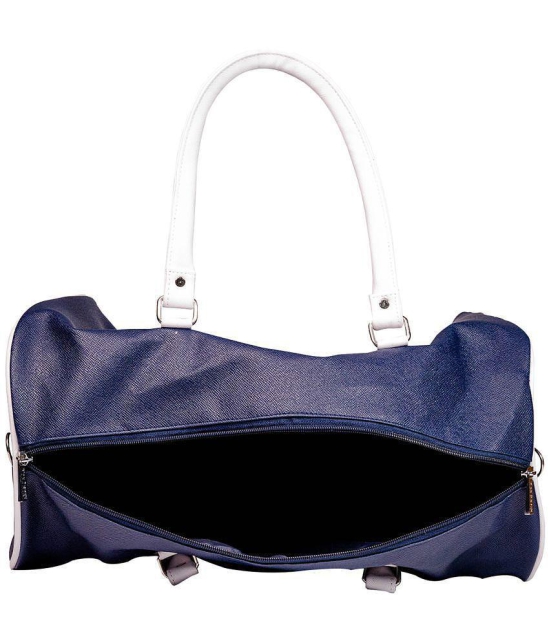 Man Arden - Blue Leather Duffle Bag - Onesize