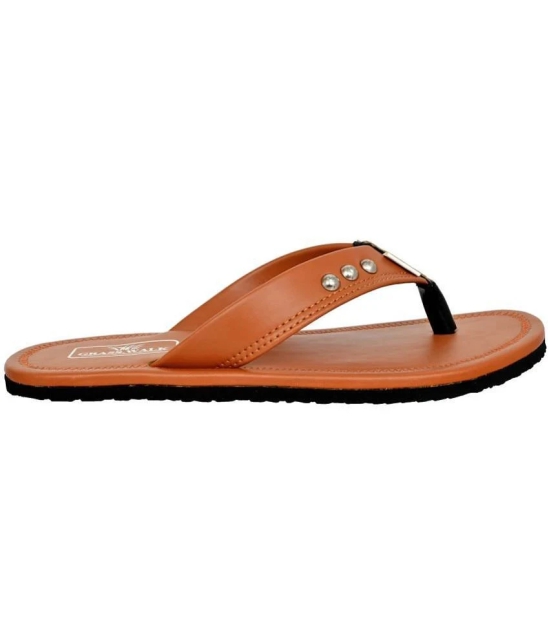 GRASS WALK Tan Mens Thong Flip Flop - None