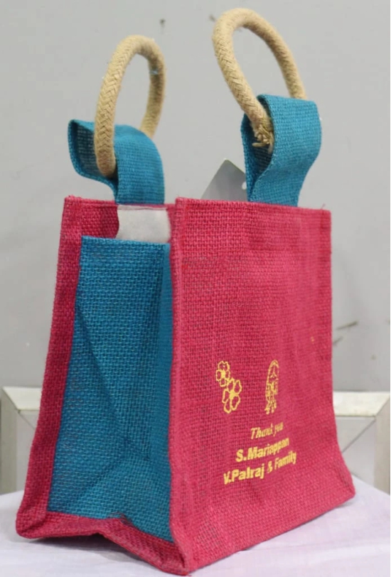 Jute return gift bag mini