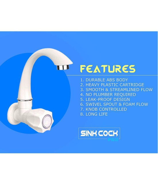 COSSIMO PVC Sink Cock Tap for Kitchen Sink (Pack of 2)