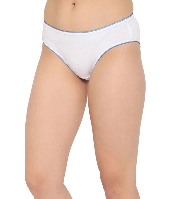 Clovia Pack of 1 Cotton Solid Womens Thongs ( White ) - None