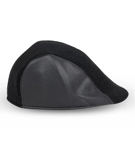 Zacharias Black Cotton Blend Mens Cap ( Pack of 1 ) - Black