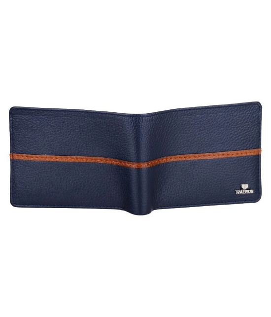 Walrus PU Blue Casual Regular Wallet