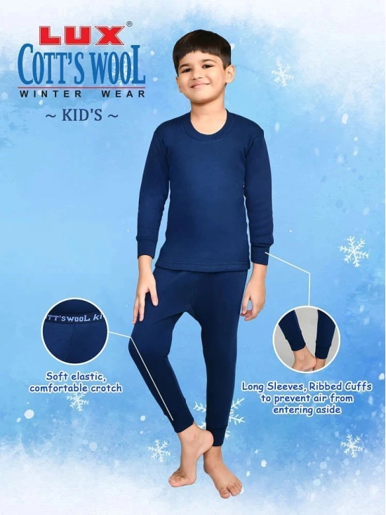 Lux Cottswool Cotton Blend Thermal Bottom ( Blue ) - None