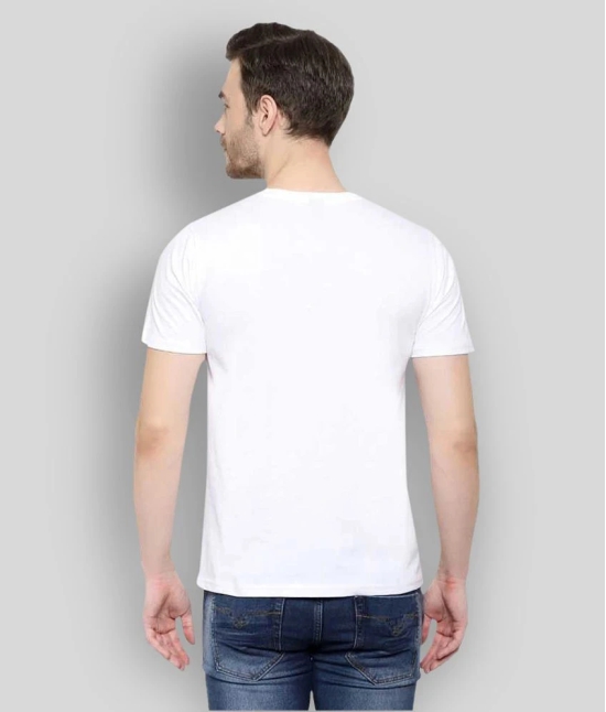 Glito - White Cotton Regular Fit Mens T-Shirt ( Pack of 1 ) - None