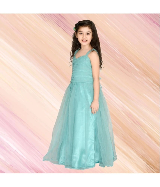 Arshia Fashions Blue Net Girls Gown ( Pack of 1 ) - None