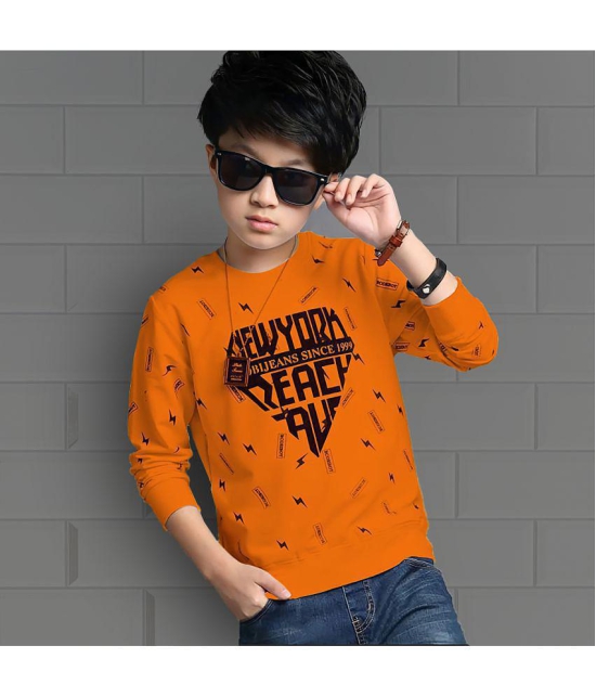 Supersquad - Orange Cotton Boys Sweatshirt ( Pack of 1 ) - None