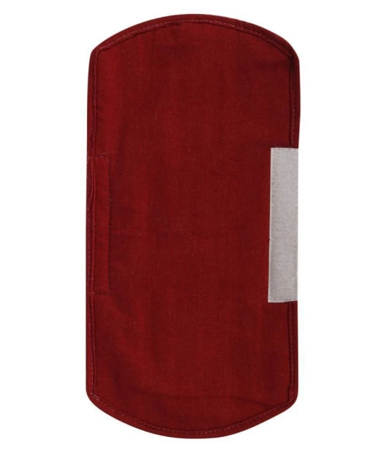 E-Retailer Set of 2 Polyester Maroon Fridge Handle Cover - Maroon