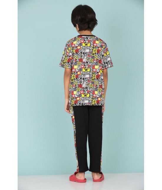 Rydho - Multicolor Cotton Boys T-Shirt & Trackpants ( Pack of 1 ) - None