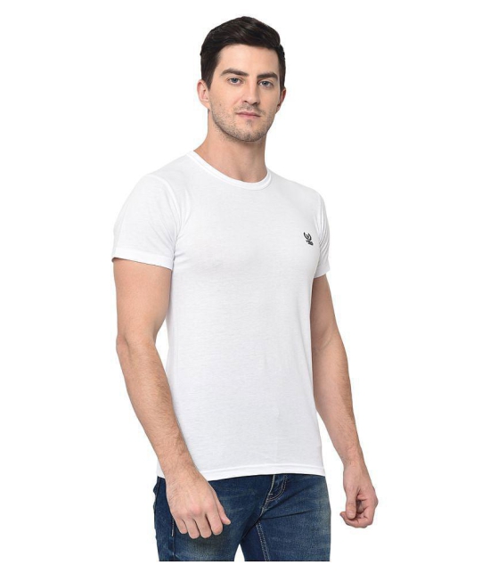 Vimal Jonney Cotton Blend white Solids T-Shirt - None