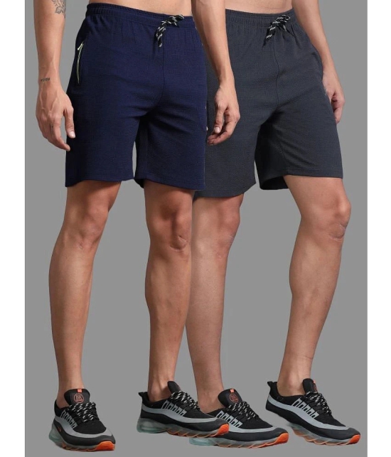 JILZ Multi Polyester Mens Shorts ( Pack of 2 ) - None