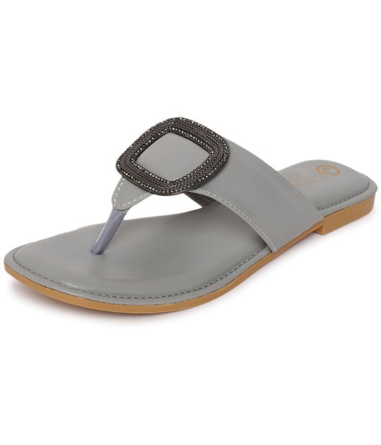 ORTHO JOY - Gray Women's Flats - None