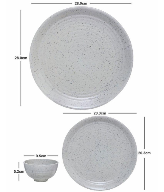 Good Homes - SW-FQPRB-W-24 White Melamine Dinner Set ( Pack of 24 ) - White