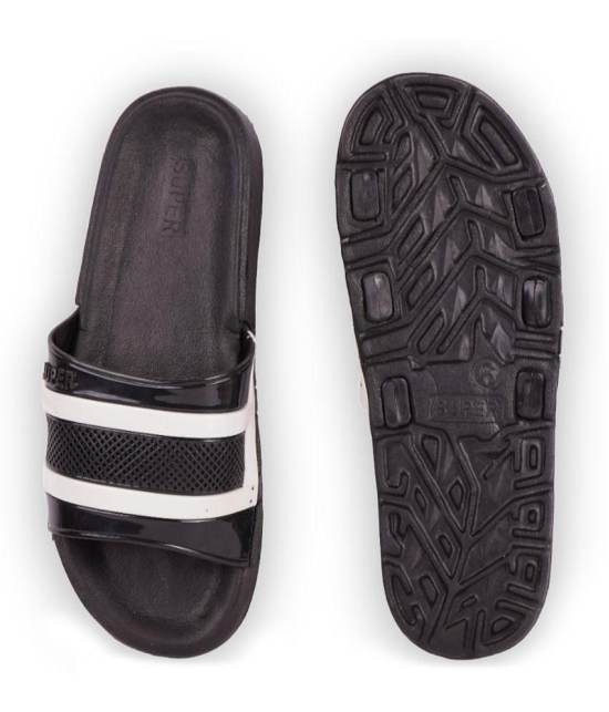 Leavess - Black Men's Slide Flip Flop - None