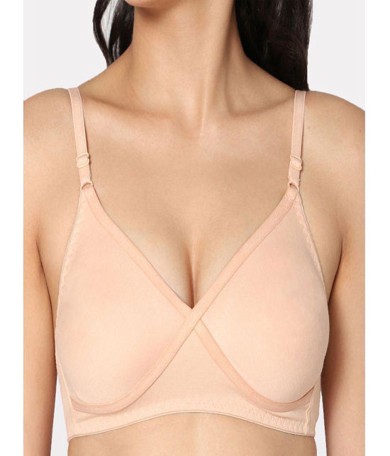 IN CARE LINGERIE - Beige Cotton Non Padded Women's T-Shirt Bra ( Pack of 1 ) - None