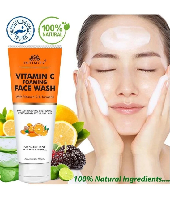 Intimify Vitamin C Face Wash, face wash, anti aging wrinkles face wash, anti aging face wash, skin brightening face wash, 100 gm