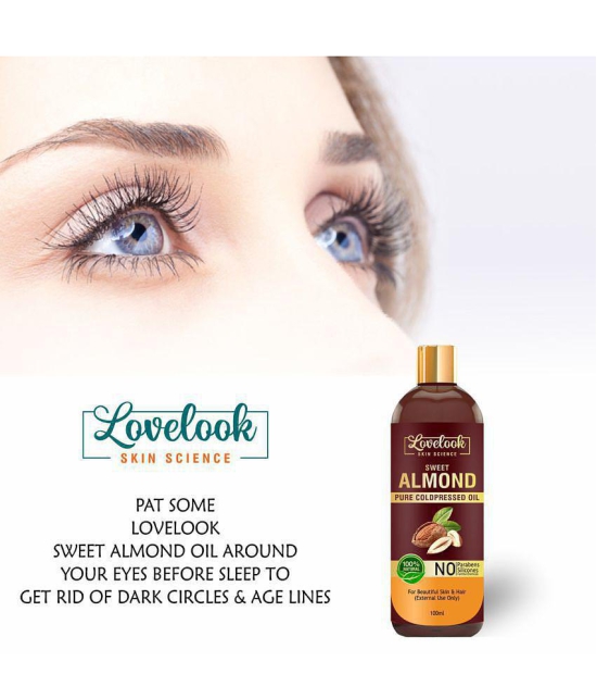 Lovelook Sweet Almond Oil for Hair & Skin 100 mL