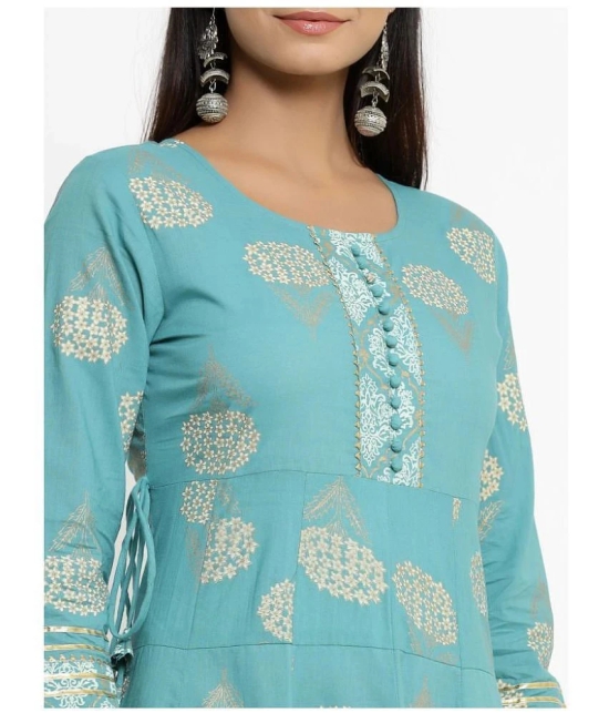 KIPEK Blue Rayon Anarkali Kurti - Single - XXL