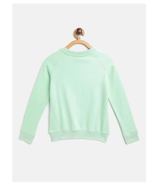 Alcis Girls Mint Green  White Slogan Print Sporty Sweatshirt - None