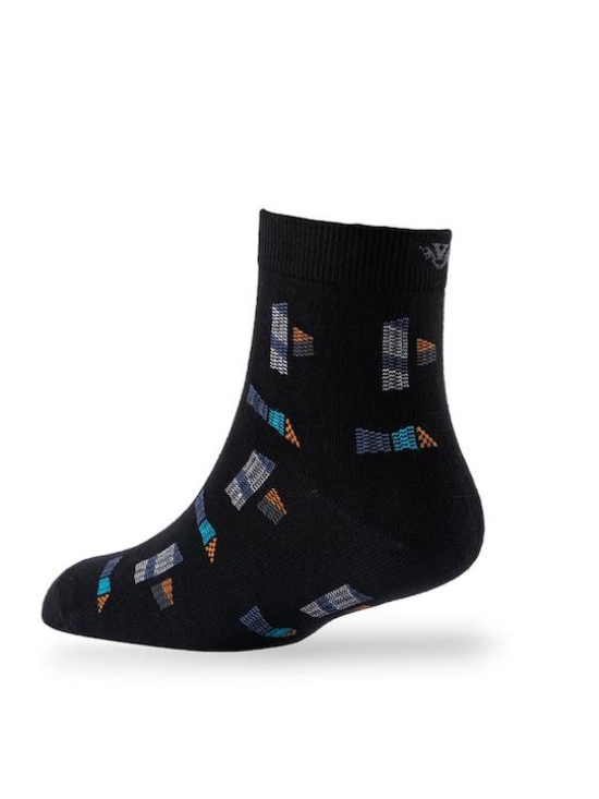 Men Pack Of 2 Patterned Cotton Ankle Length Socks