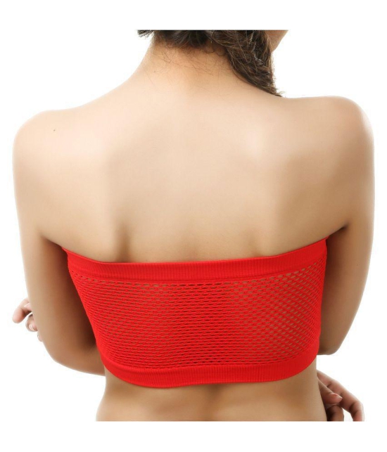 Dealseven Fashion Cotton Lycra Tube Bra - Red - None