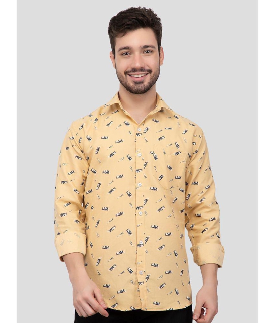 YHA - Yellow 100% Cotton Regular Fit Mens Casual Shirt ( Pack of 1 ) - None