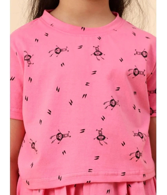 Diaz Pink Cotton Girls Top ( Pack of 1 ) - None