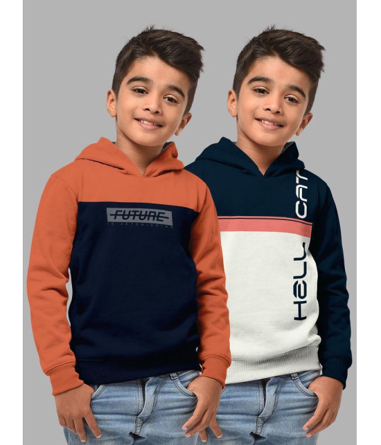 HELLCAT - Multi Color Cotton Blend Boys Sweatshirt ( Pack of 2 ) - None