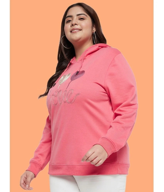 AUSTIVO Fleece Pink Hooded Sweatshirt - None