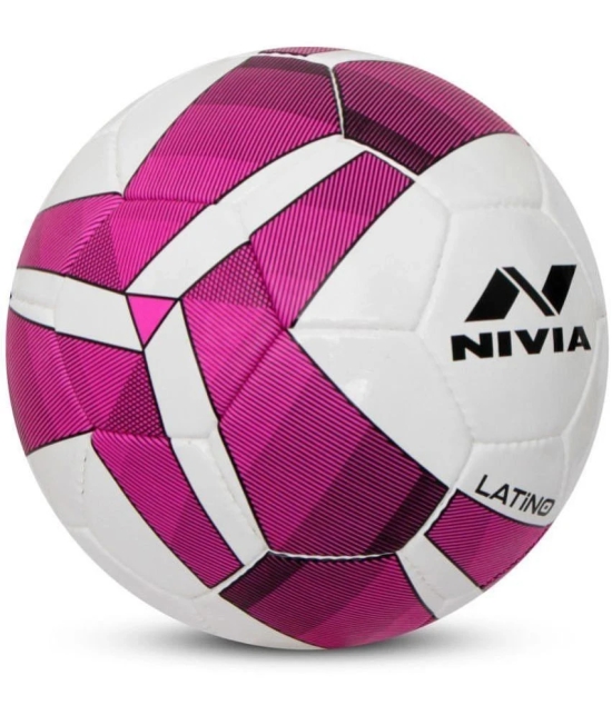 Nivia Pink PU Football ( Pack of 1 ) - 4