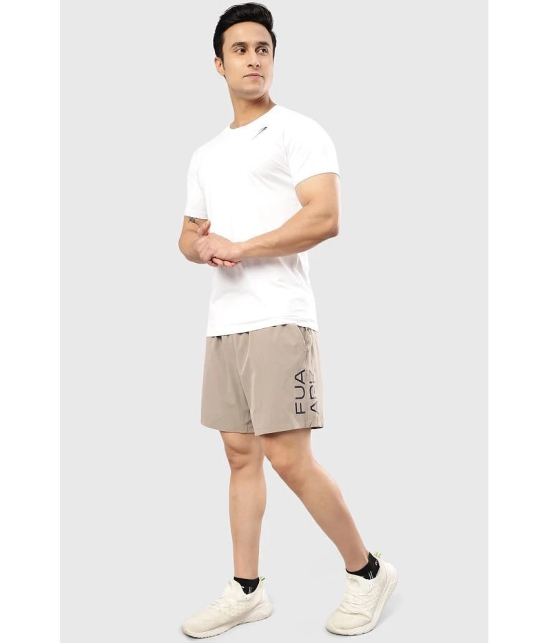 Fuaark Beige Polyester Lycra Mens Gym Shorts ( Pack of 1 ) - None