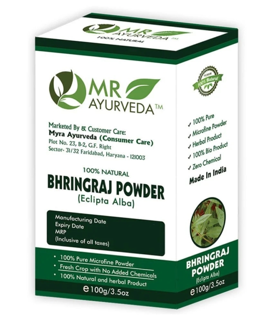 MR Ayurveda 100% Organic Bhringraj Powder Hair Scalp Treatment 100 g