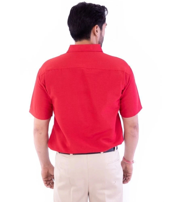 DESHBANDHU DBK Cotton Blend Regular Fit Half Sleeves Mens Formal Shirt - Red ( Pack of 1 ) - None