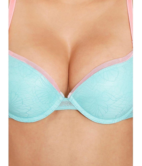 ILRASO - Blue Elastane Lightly Padded Women's Push Up Bra ( Pack of 1 ) - None