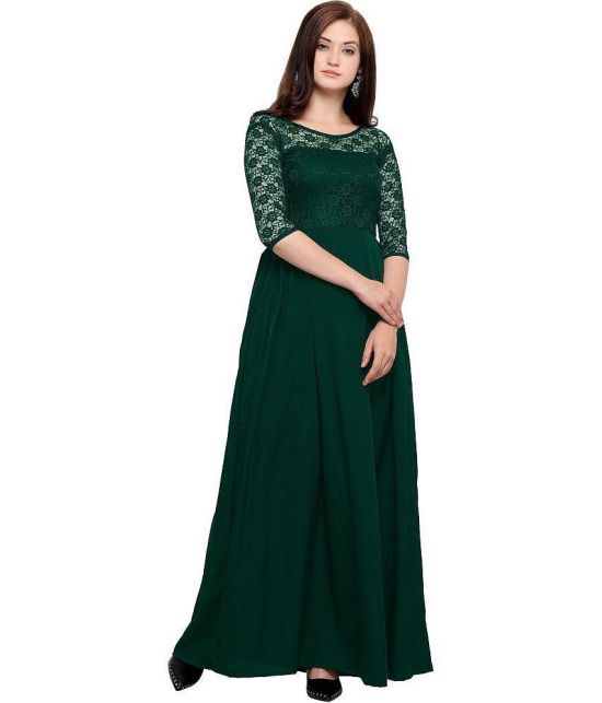 Sheetal associates - Green Crepe Women's Fit & Flare Dress ( Pack of 1 ) - None