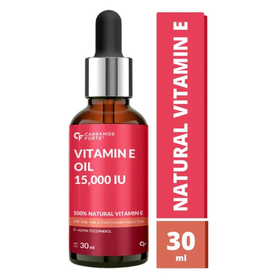 Carbamide Forte Vitamin E Oil 15000 IU - 100% Natural Vitamin E Oil - Pharma Grade & Tested for Purity - 30ml