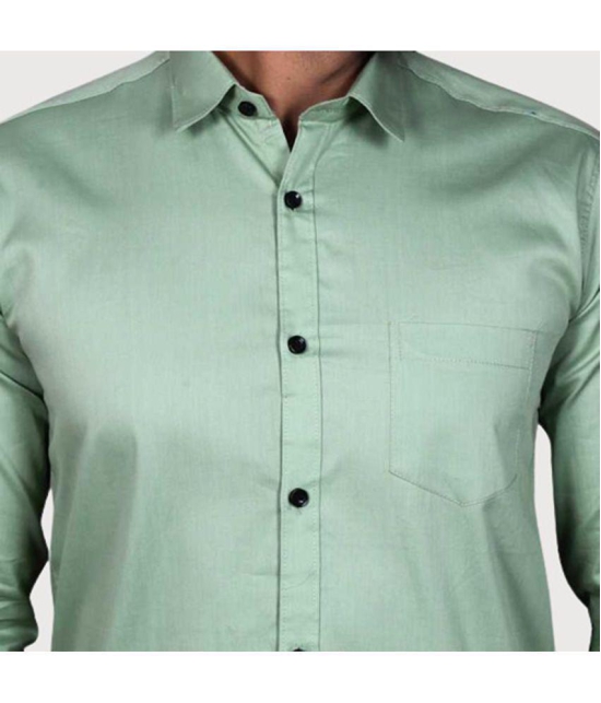 Springberry - 100% Cotton Slim Fit Sea Green Men's Casual Shirt ( Pack of 1 ) - None