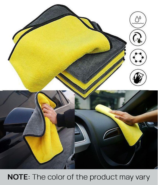 HOMETALES Multicolor 600 GSM Microfiber Car & Bike Cleaning Cloth For Automobile Car accessories ( Pack of 5 ) 40x40 cms