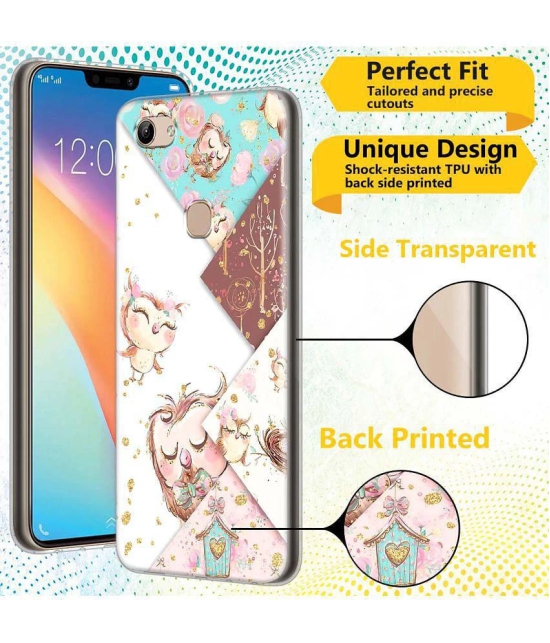 NBOX - Multicolor Silicon Printed Back Cover Compatible For Vivo Y81 ( Pack of 1 )